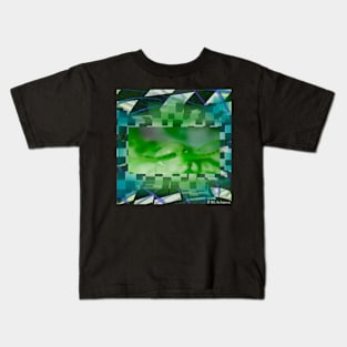 Centipede “Vaporwave” (Bright Green & Cyan) Kids T-Shirt